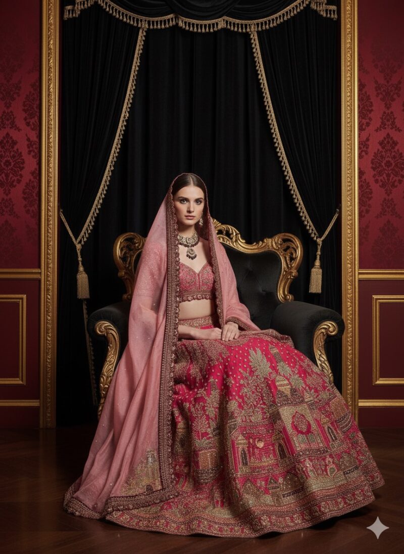 Royal Pink Majesty Bridal Lehenga