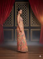 Peach Blossom Printed Saree