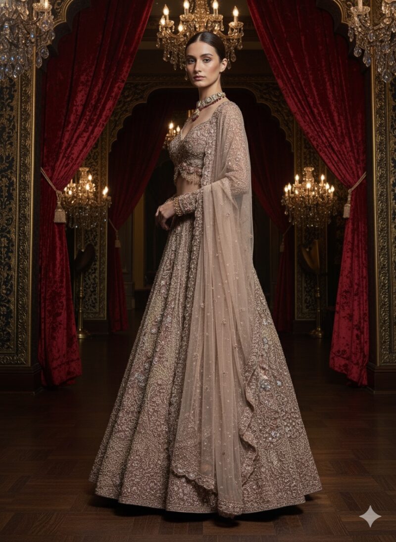 Antique Rose Designer Lehenga