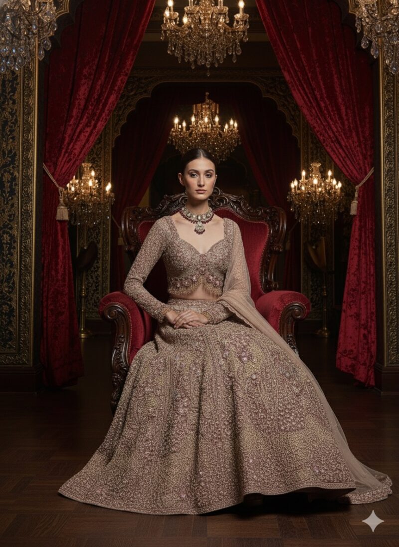 Antique Rose Designer Lehenga