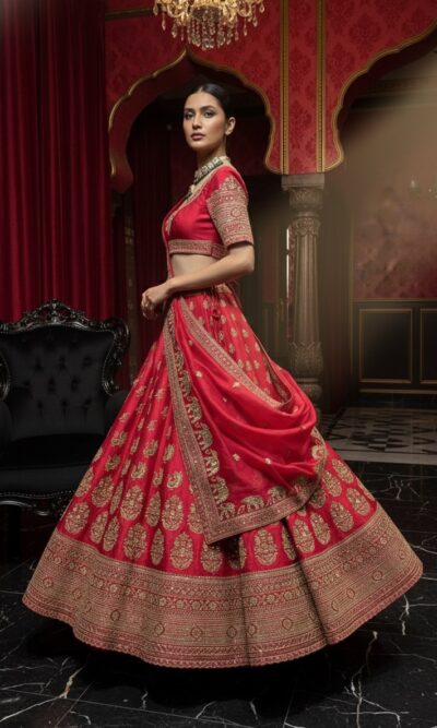 Royal Crimson Bridal Lehenga