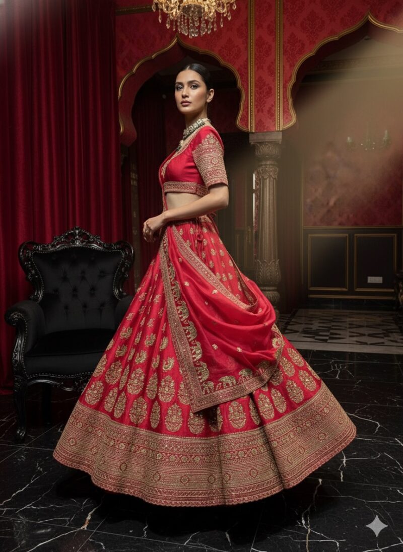 Royal Crimson Bridal Lehenga
