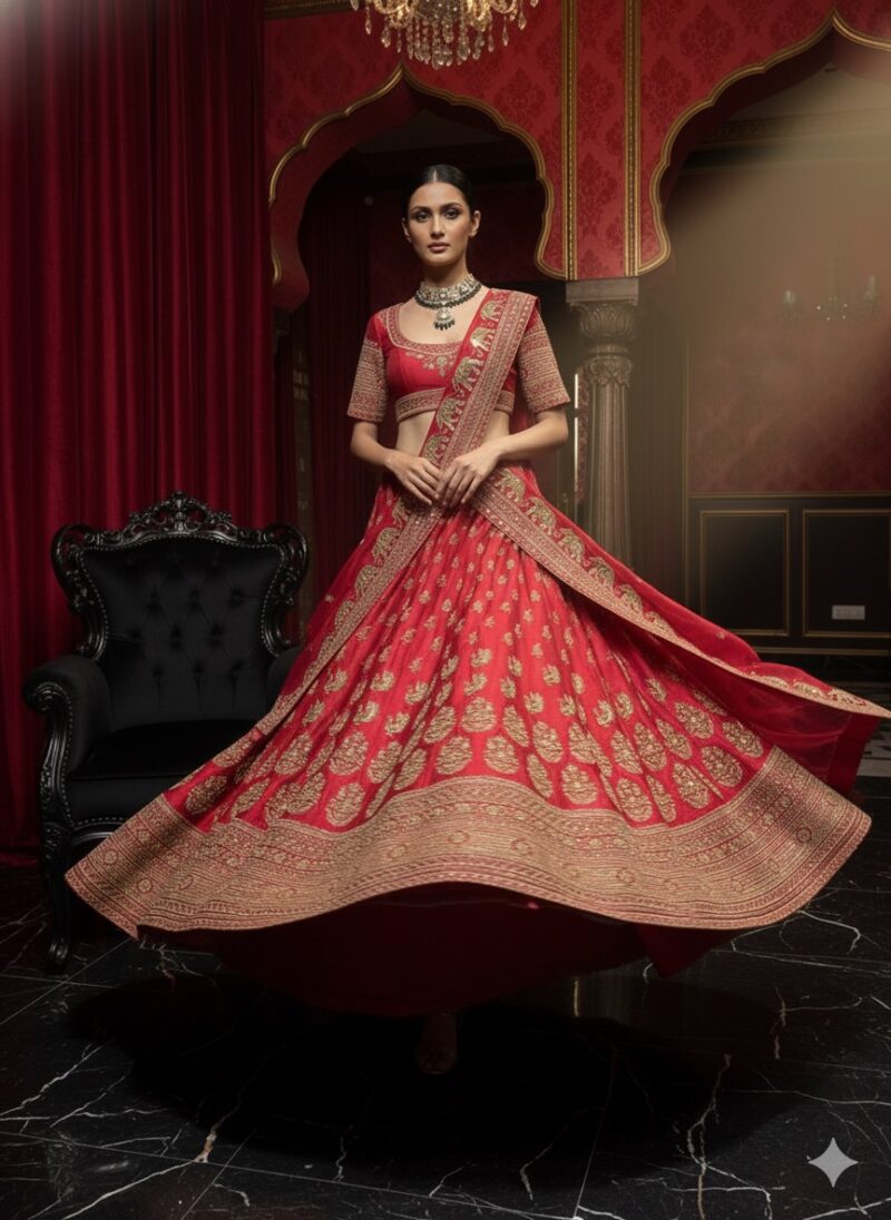 Royal Crimson Bridal Lehenga