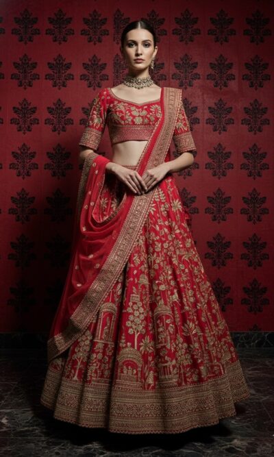 Regal Red Radiance Lehenga