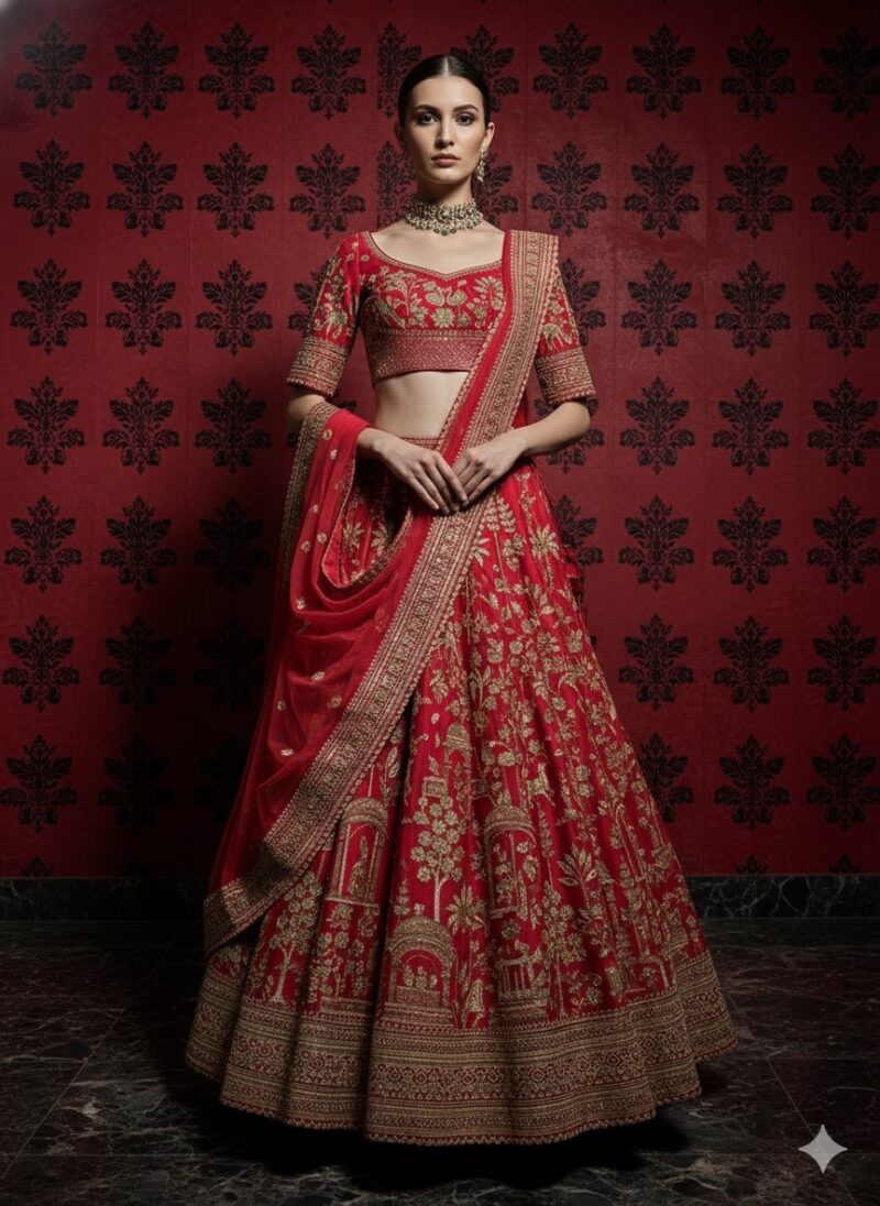 Regal Red Radiance Lehenga