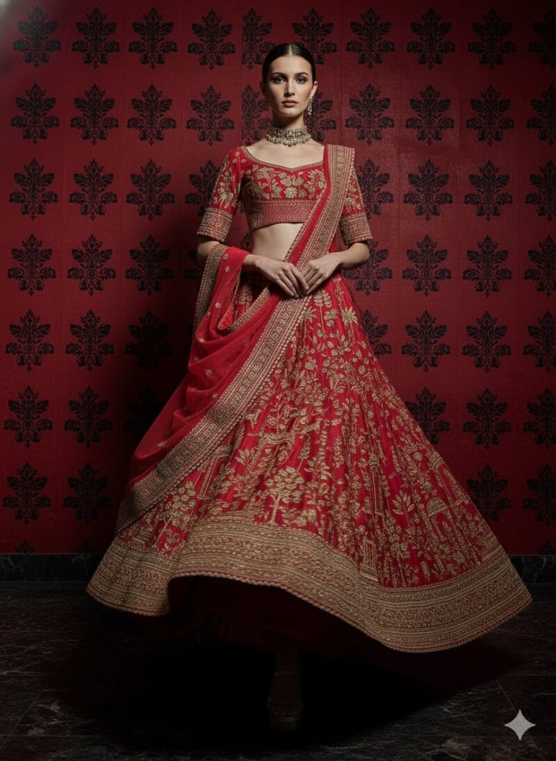 Regal Red Radiance Lehenga
