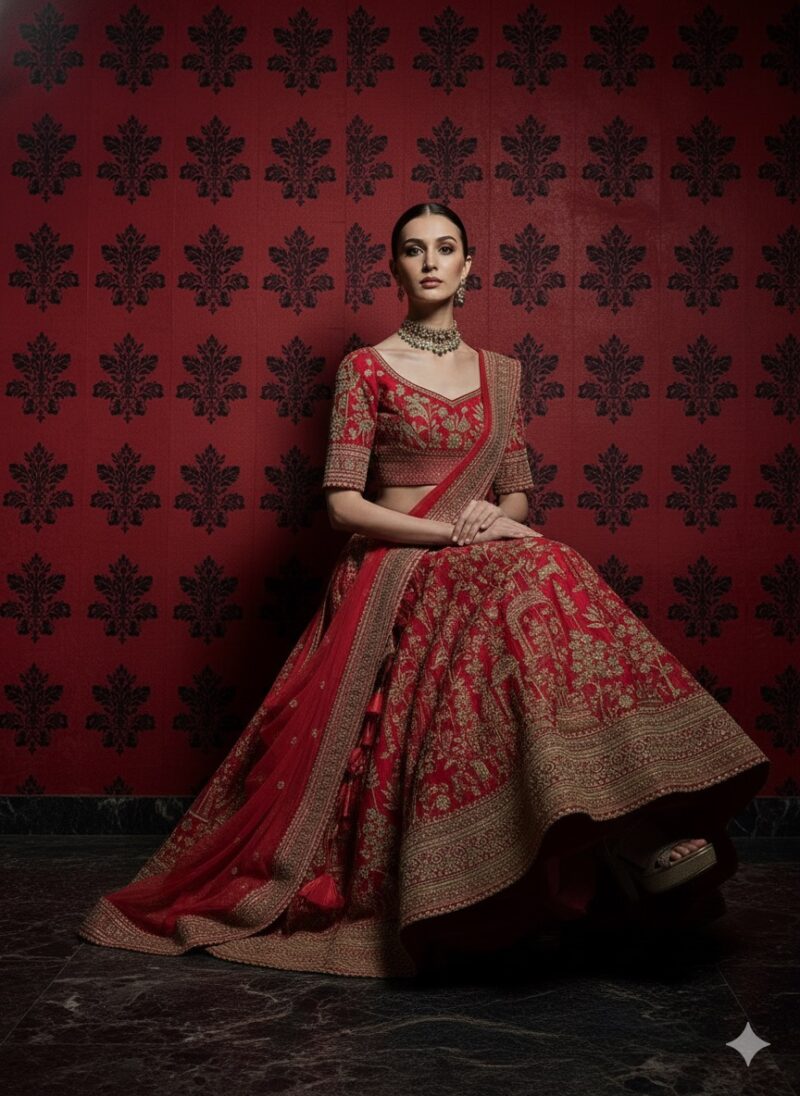 Regal Red Radiance Lehenga