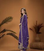 Amethyst Gold Handwork Sharara Suit