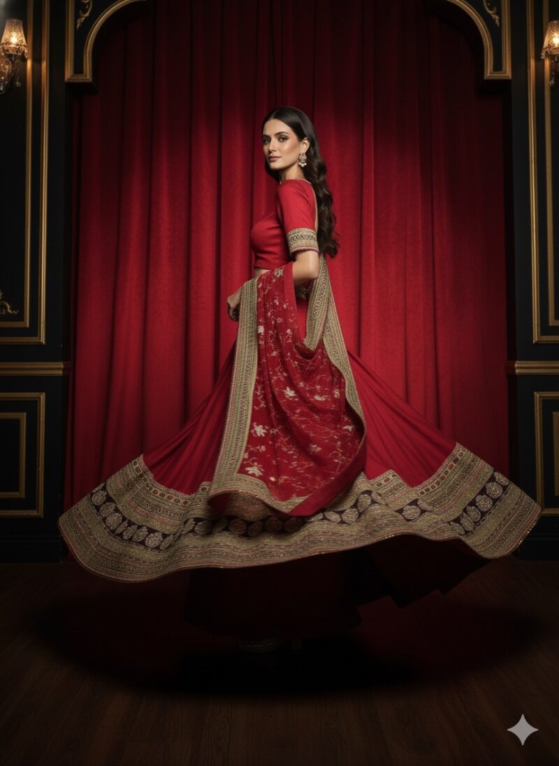 Royal Scarlet Heritage Lehenga