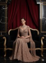 Rose Gold Crystal Embellished Gown