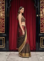 Twilight Gold Maroon Saree