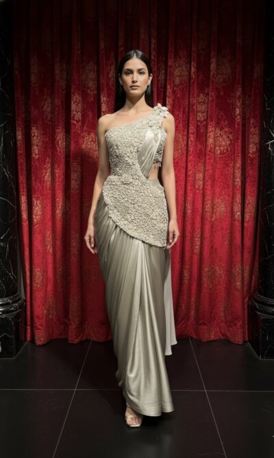 Celestial Grace Sculpted Drape Ensemble