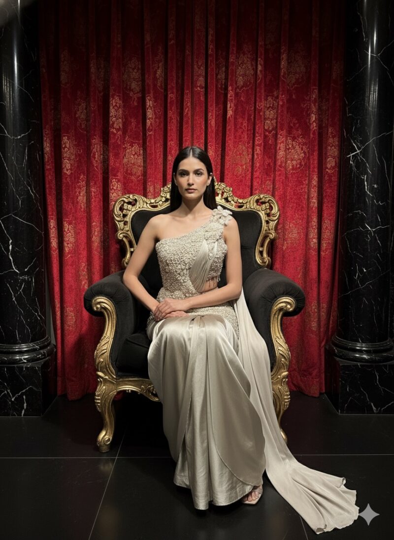 Celestial Grace Sculpted Drape Ensemble