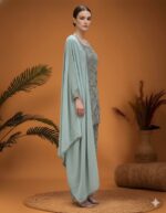 Pastel Mint Whisper Embroidered Suit