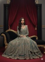 Teal Majesty Anarkali Ensemble