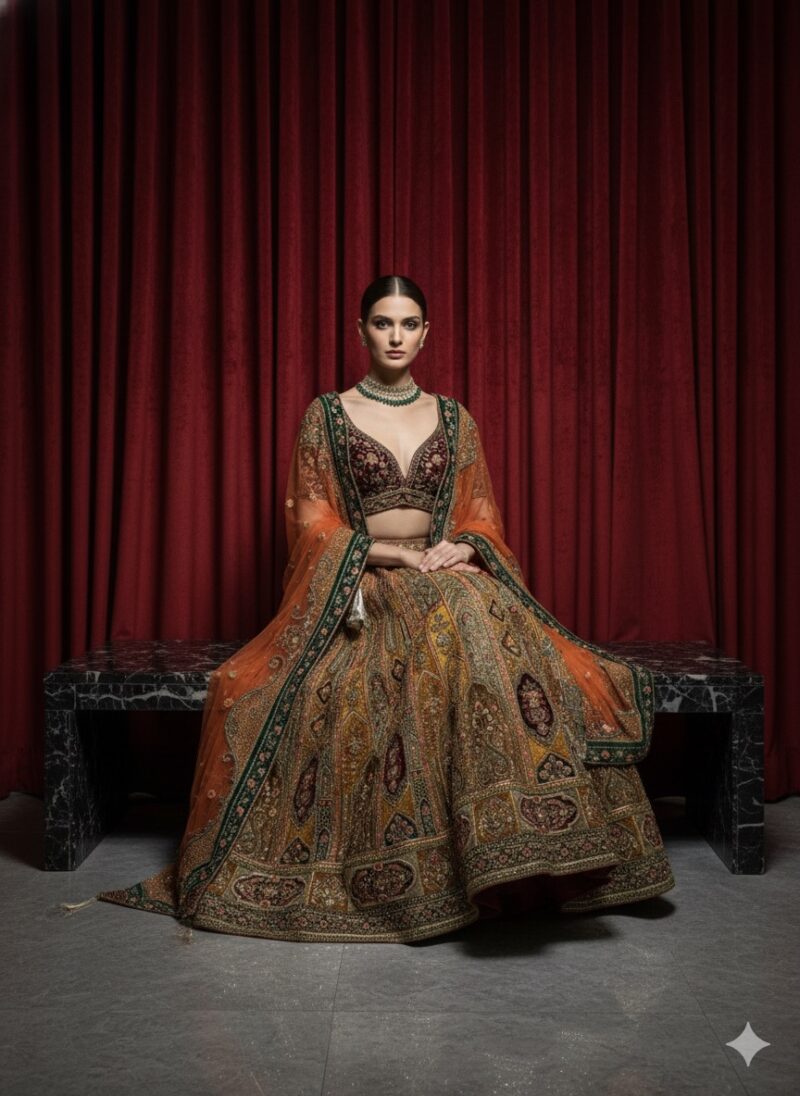Rust Royalty Bridal Lehenga