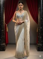 Ivory Luxe Sequin Saree