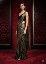Noir Leopard Luxe Saree