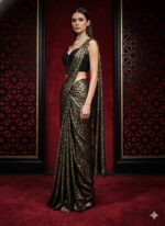 Noir Leopard Luxe Saree