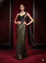 Noir Leopard Luxe Saree