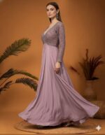 Ethereal Mauve Shimmer Gown