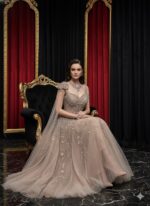 Crystal Mist Champagne Gown