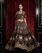 Midnight Garden Fusion Embroidered Lehenga