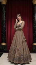 Champagne Garden Heritage Lehenga