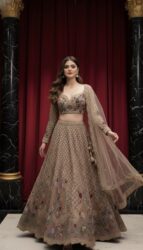 Champagne Garden Heritage Lehenga