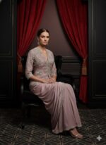 Mauve Pink Grace Drape Ensemble