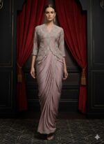 Mauve Pink Grace Drape Ensemble