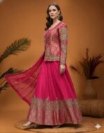 Fuchsia Brocade Festive Set