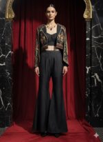 Noir Embroidered Fusion Co ord Set