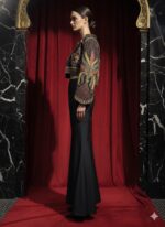 Noir Embroidered Fusion Co ord Set