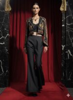 Noir Embroidered Fusion Co ord Set