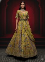Vintage Green Regal Lehenga