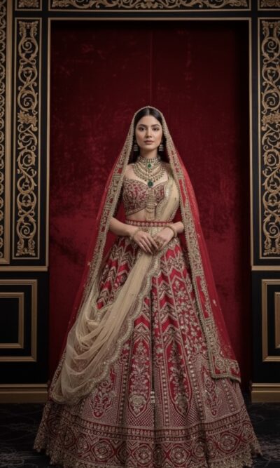 Scarlet Grandeur Bridal Attire