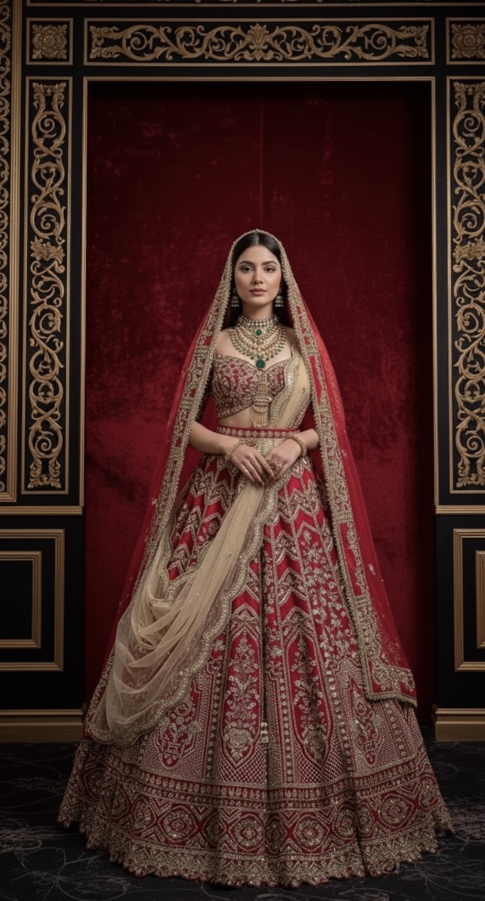 Scarlet Grandeur Bridal Attire