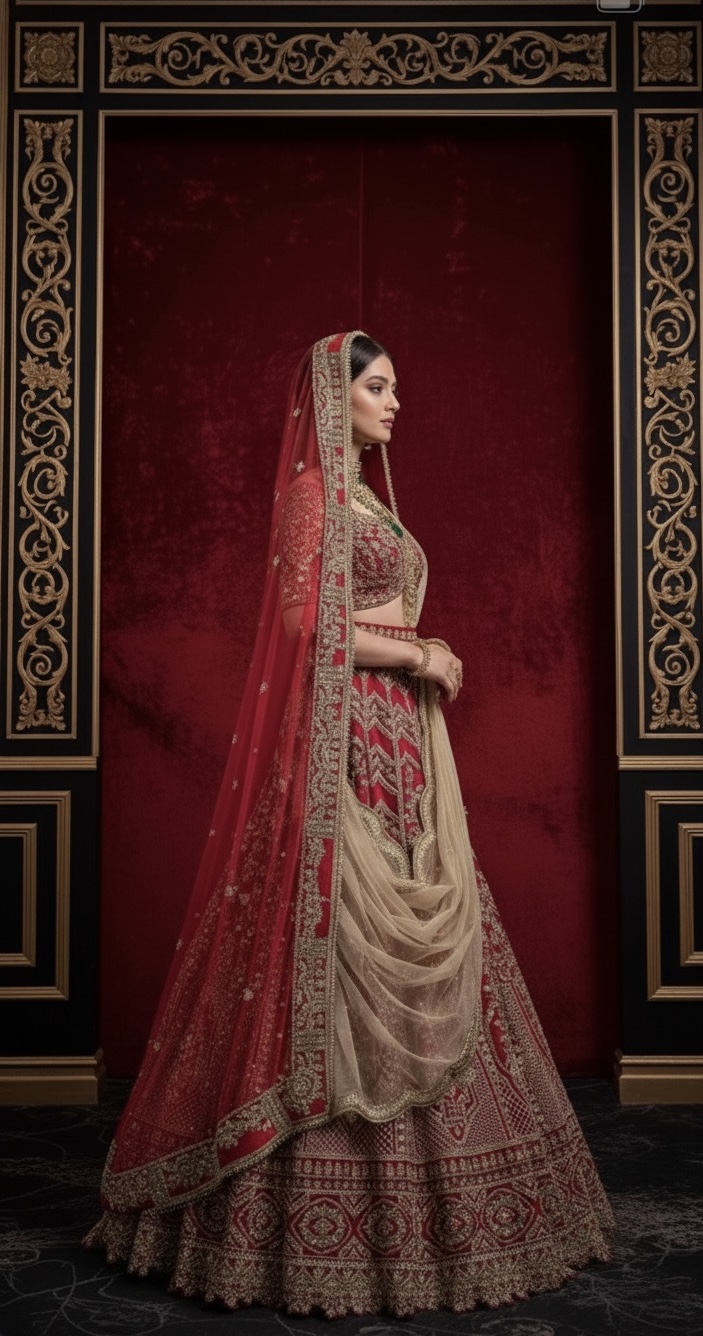 Scarlet Grandeur Bridal Attire
