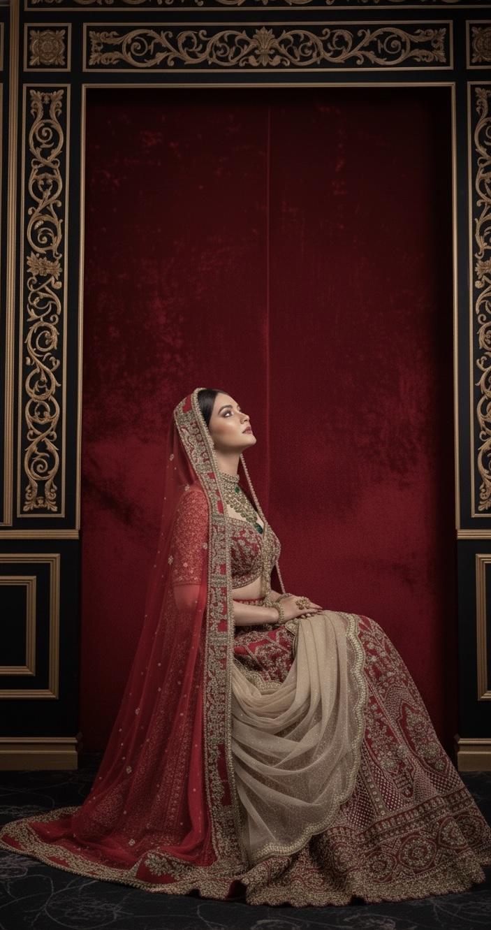 Scarlet Grandeur Bridal Attire