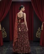 Deep Rouge Floral Lehenga