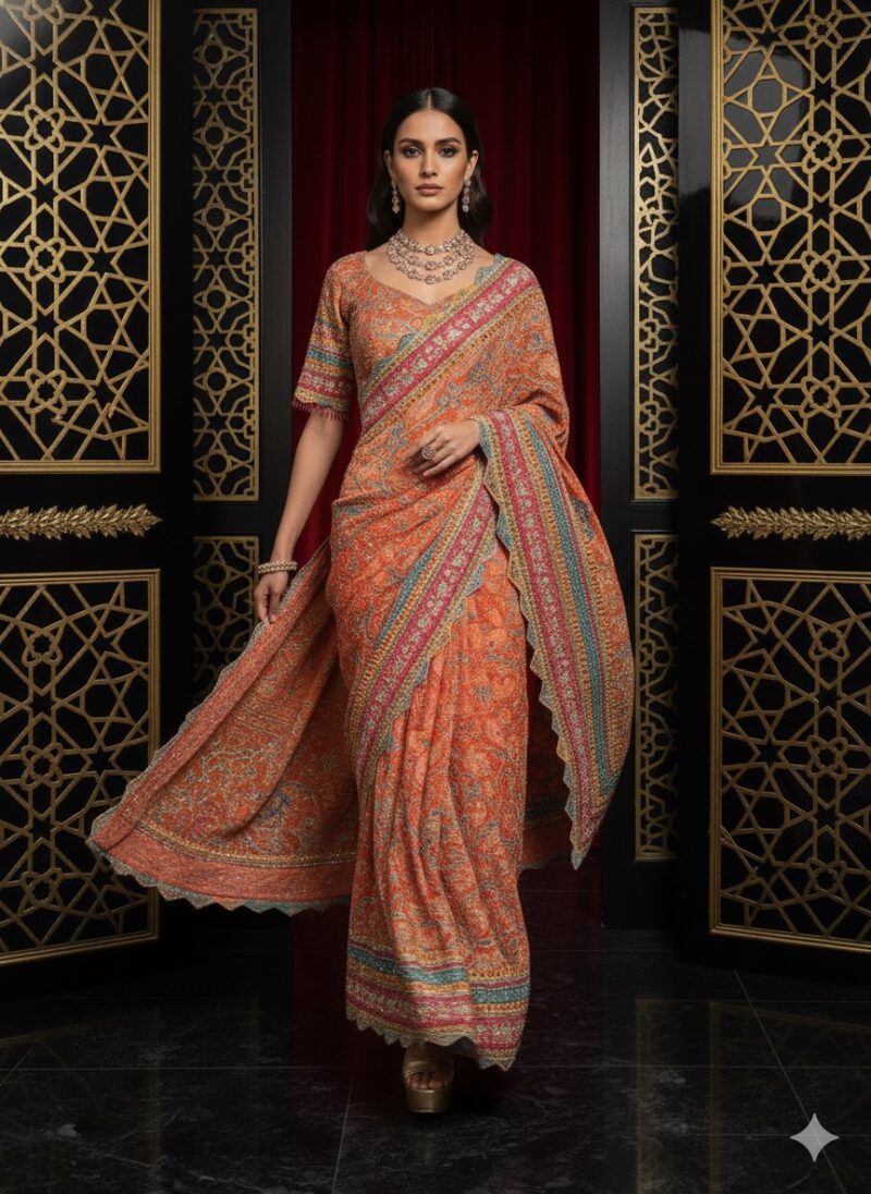 Saffron Royal Heritage Saree