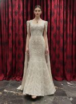 Ivory Diamond Mirage Sculpted Gown