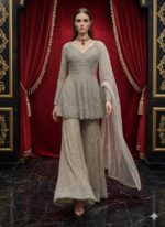 Ethereal Mist Embellished Sharara Set