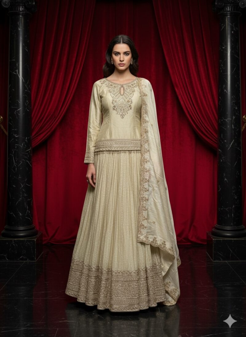 Champagne Elegance Skirt Set