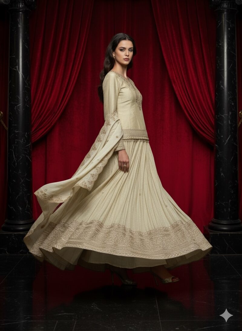 Champagne Elegance Skirt Set