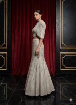 Regal Crystal Sculpted Shoulder Lehenga