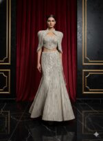 Regal Crystal Sculpted Shoulder Lehenga