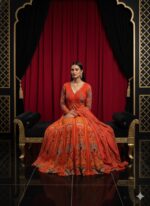 MIKU KUMAR Saffron Royal Anarkali Set