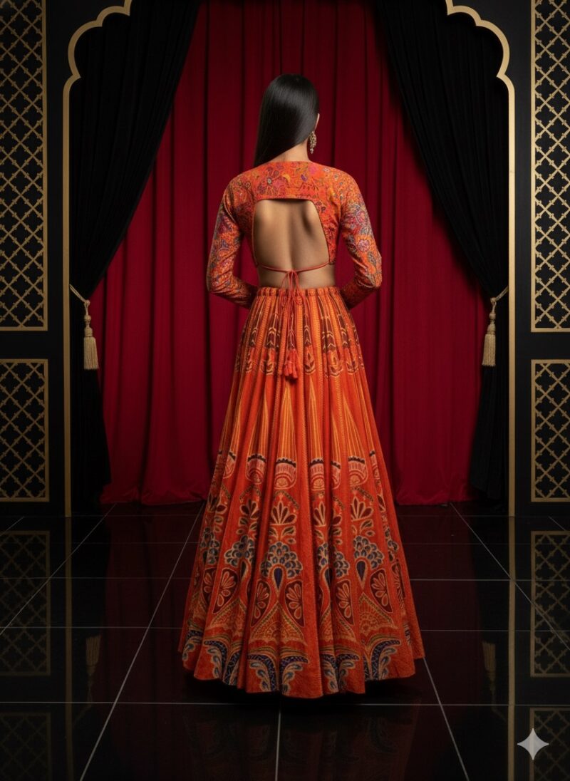 MIKU KUMAR Saffron Royal Anarkali Set